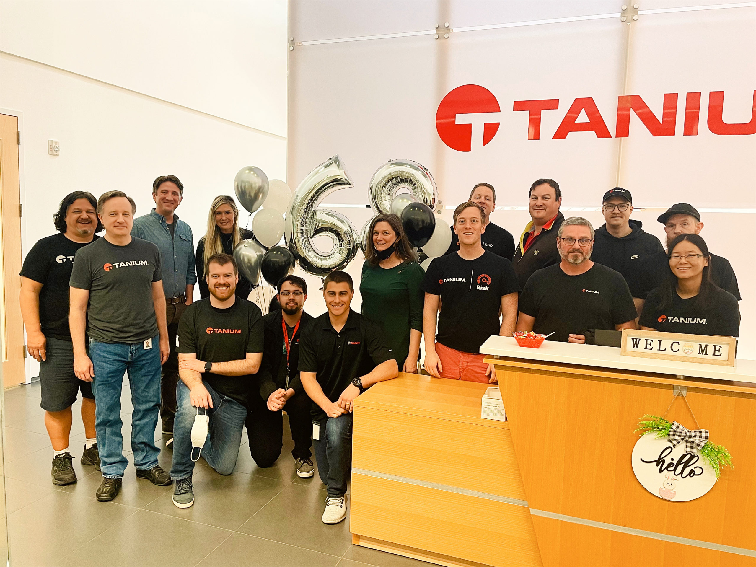 Team members in our Morrisville, NC office celebrating "100 Best Companies to Work For" announcement. 